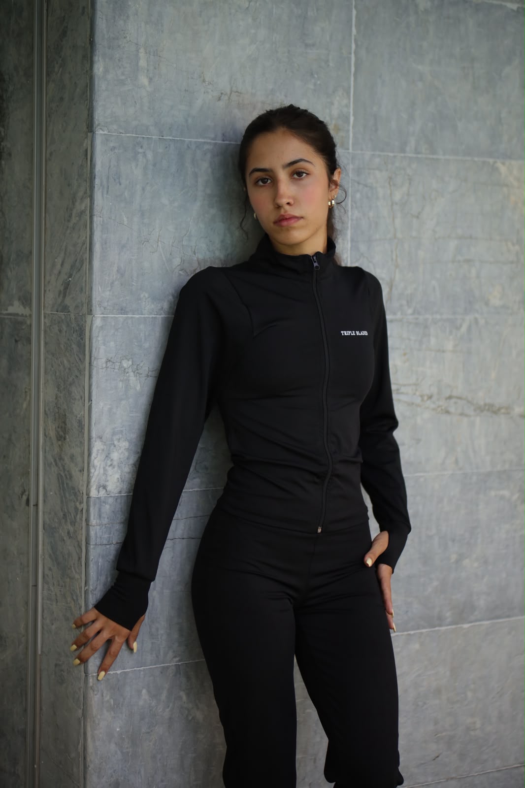 Long Sleeve Zip-Up Flare Set